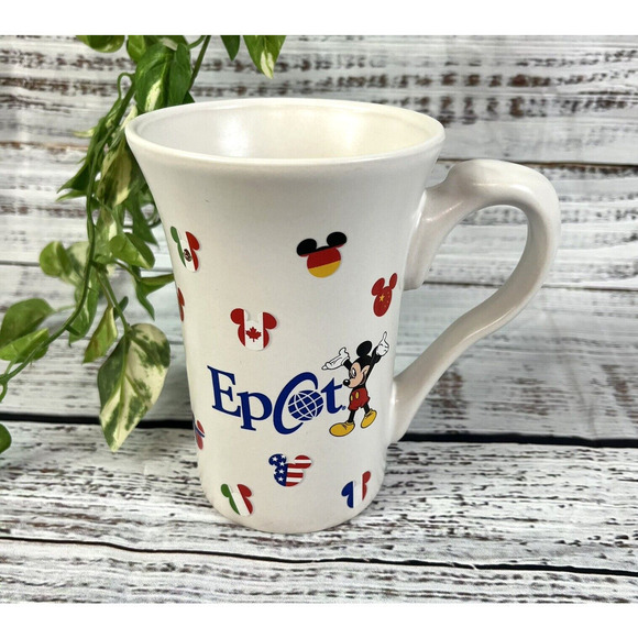 Epcot World Showcase Countries Tall Coffee Tea Mug Mickey Mouse Disney World - Picture 1 of 9